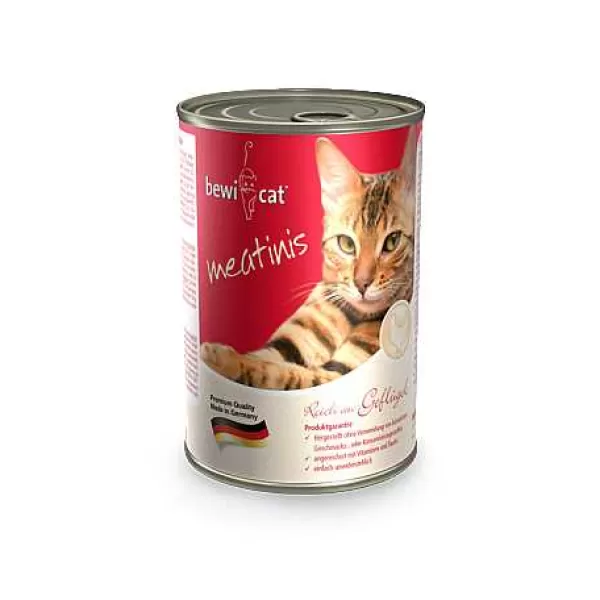 Bewicat Latas Meatinis Rico En Ave Alimento H Medo Para Gatos>Bewi Cat Shop