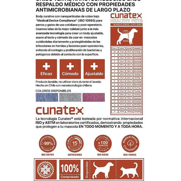 Body Azul Con Nanocobre Para Perros>Cunatex Sale