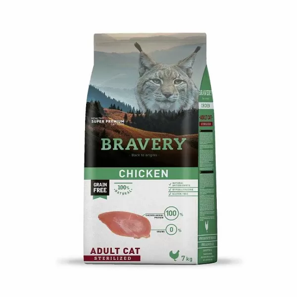 Cat Chicken Adult Sterilized Alimento Para Gato 7Kg>Bravery New