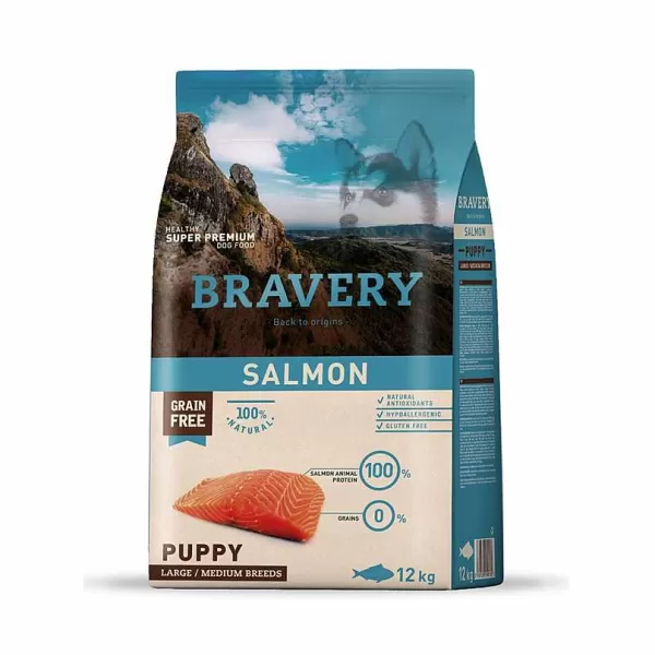 Dog Salmon Puppy Large/Medium Breeds Alimento Para Perro>Bravery Cheap