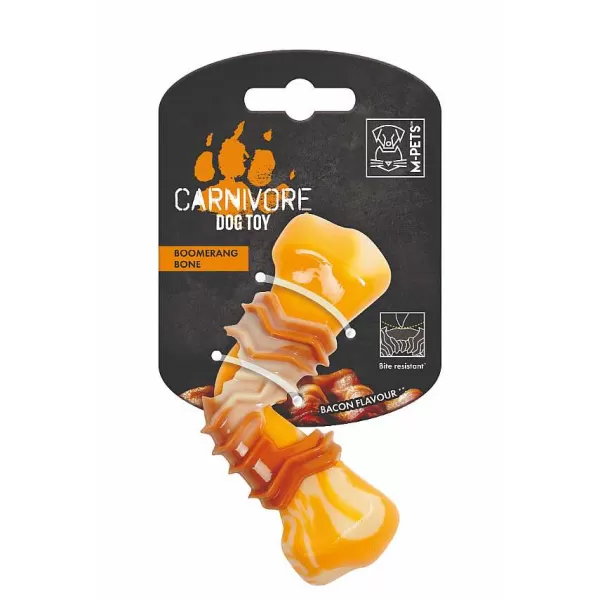 Carnivore Dog Toy Boomerang Bone - Bacon Scent>Mpets Best