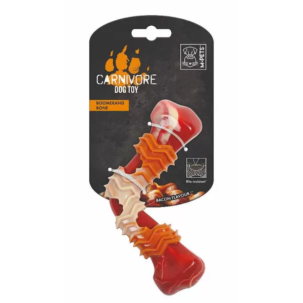 Carnivore Dog Toy Boomerang Bone - Bacon Scent>Mpets Best