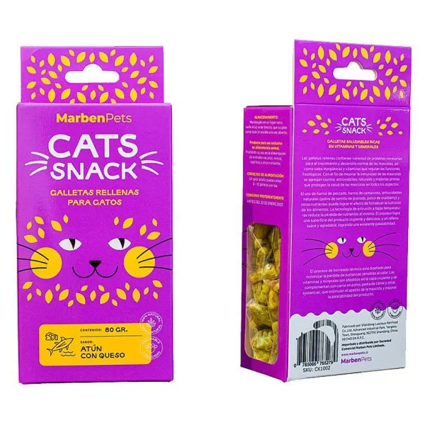 Cats Snack Galletas Rellenas Sabor At N Y Queso>Marben Pets Outlet