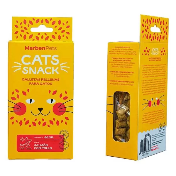 Cats Snack Galletas Rellenas Sabor Salm N Y Pollo>Marben Pets Outlet