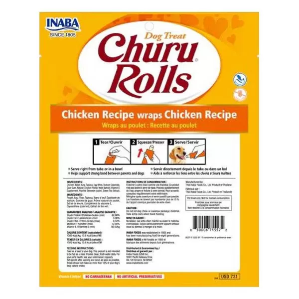 Rolls Dog Chicken Recipe Wraps>Churu Store