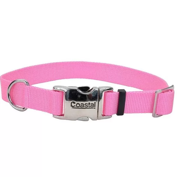 Collar Adjustable Dog With Metal Buckle, Pink Bright>Coastal Best Sale