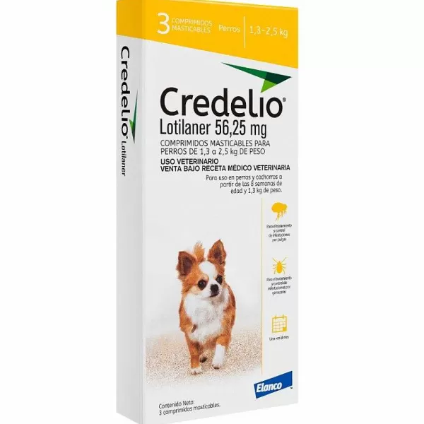 56,25 Mg X 3 (1,3 - 2,5 Kg) Antiparasitarios>Credelio Shop