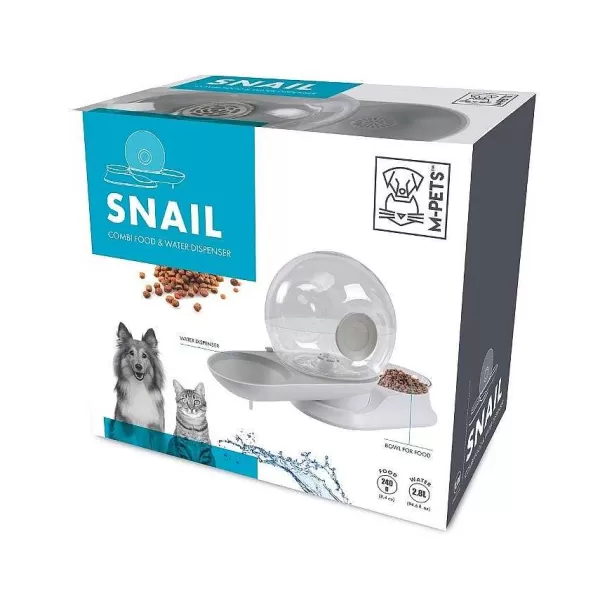 Dispensador Snail Combi Comida Y Agua>Mpets New