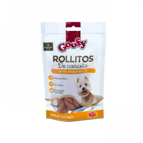 Rollitos De Panceta Snack Para Perros 70 Gr>Goofy Shop