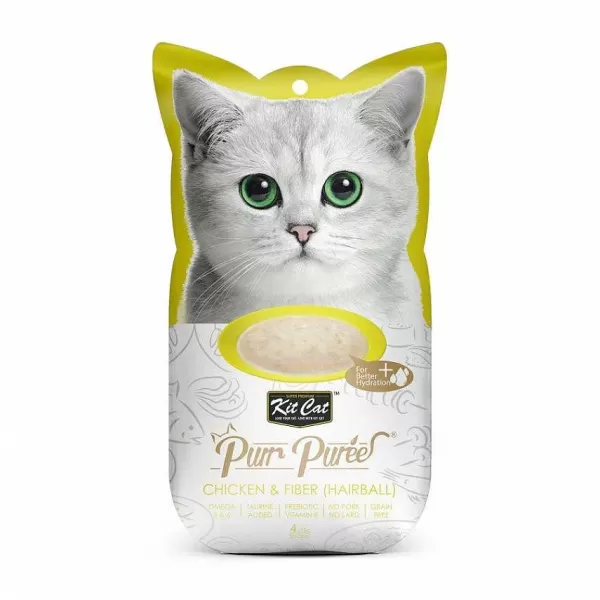 Kit-Cat Purr Puree Chicken & Fiber (Hairball) 60 Gr>Kit Cat Sale