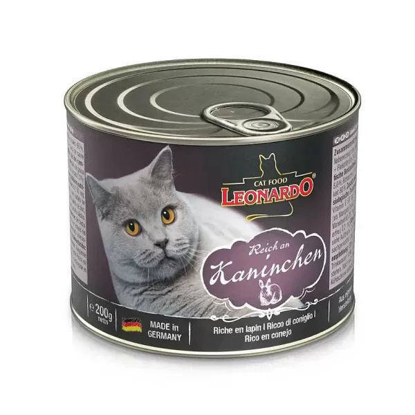 Lata Quality Selection Conejo Alimento H Medo Para Gatos 200G>Leonardo Best Sale