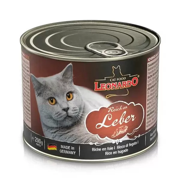 Lata Quality Selection Higado Alimento H Medo Para Gatos 200G>Leonardo Best Sale