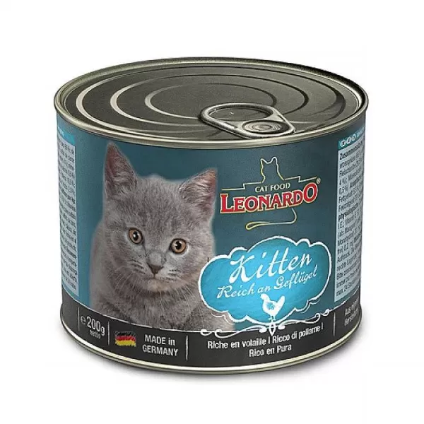 Lata Quality Selection Kitten Alimento H Medo Para Gatos 200Gr>Leonardo Fashion