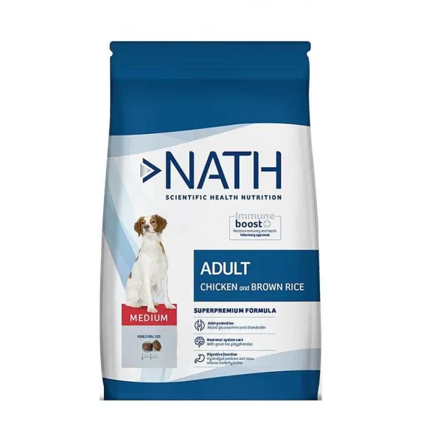 Adulto Medium Sabor Pollo Y Arroz Integral Alimento Para Perros>Nath New
