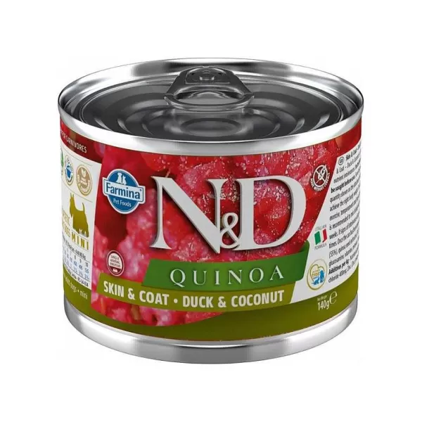 N&D Alimento H Medo Dog Quinoa Duck Coconut Mini 140 Gr>Natural&Delicious New