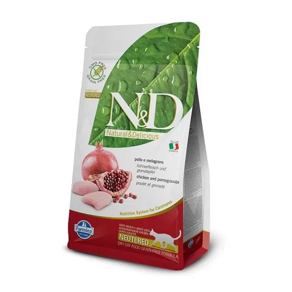 N&D Farmina Alimento Seco Pollo Y Granada Sin Granos Gatos Castrados>Natural&Delicious Cheap