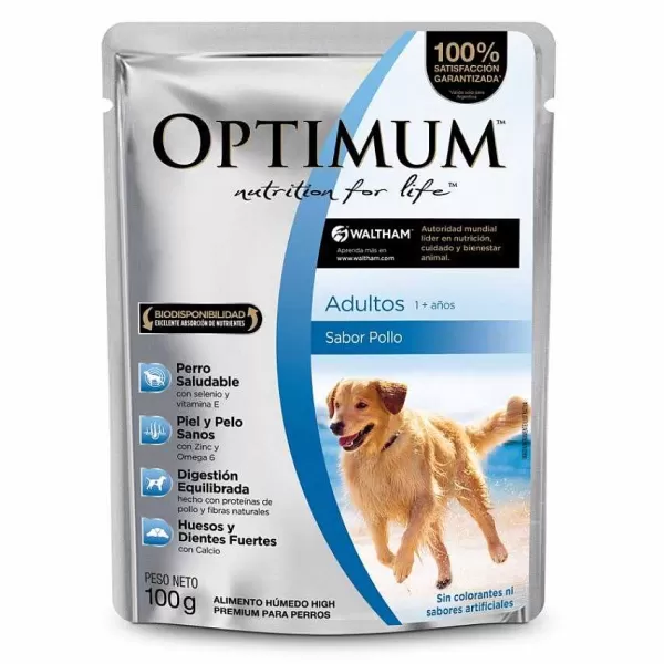 Pouch Adulto Raza Mediana Y Grande Pollo 100Gr>Optimum Store