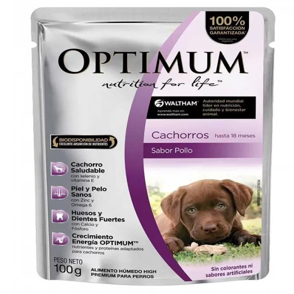 Pouch Cachorro Pollo 100Gr>Optimum Outlet