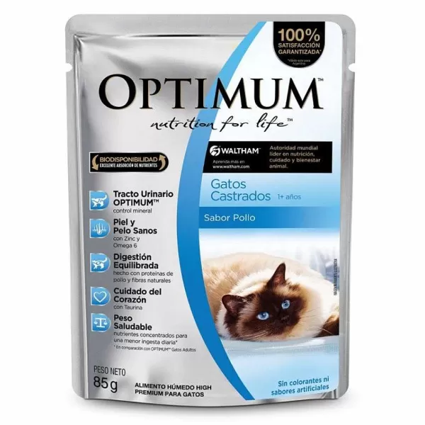 Pouch Gato Castrado Pollo 85Gr>Optimum Flash Sale