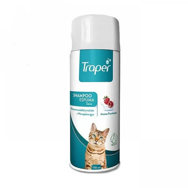 Shampoo Espuma Seca Gato (170 Ml)>Traper Store