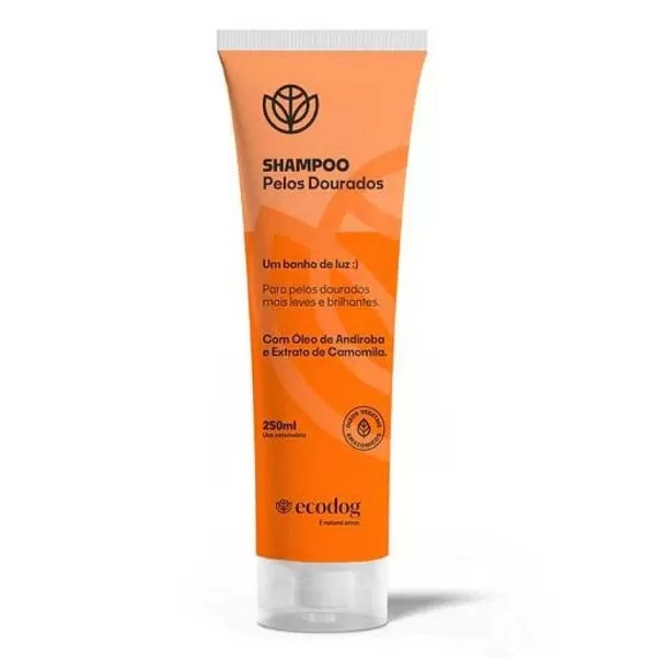 Shampoo Pelos Dorados Con Aceite De Andiroba Y Extractos De Manzanilla 250 Ml>Ecodog Outlet