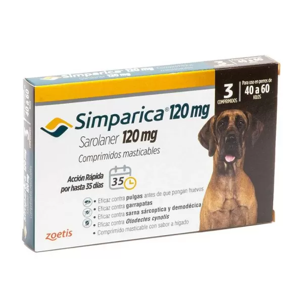Antiparasitario Oral Masticable Para Perros De 40 A 60 Kg 3 Comprimidos>Simparica Fashion