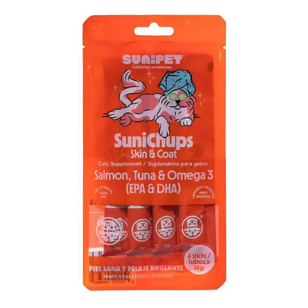 Sunichups Skin & Coat - Snack Funcional Para Gatos>Sunipet Outlet