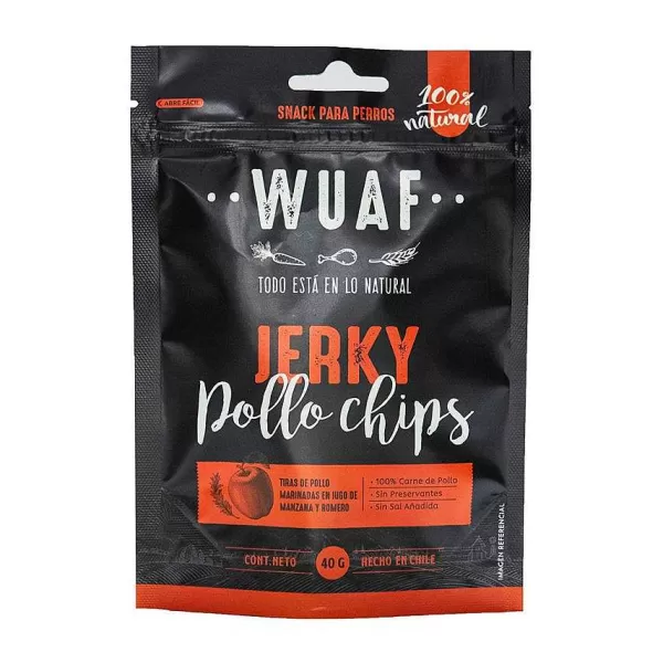 Jerky Pollo Chips Snack Para Perros>Wuaf Hot